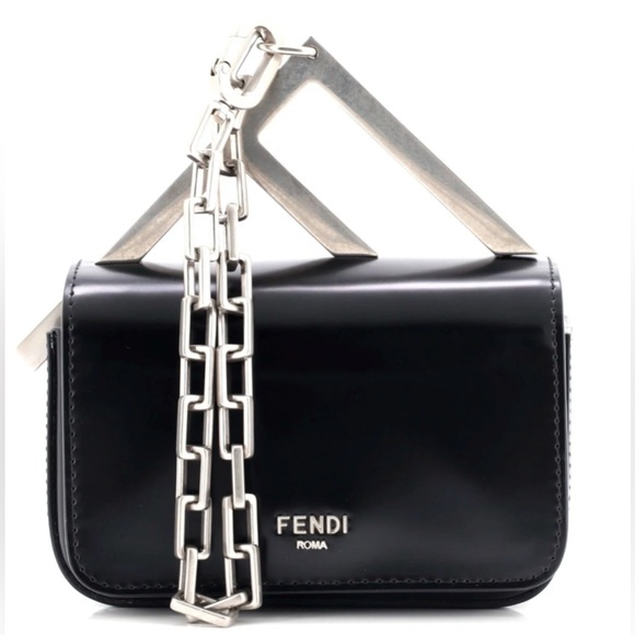 Fendi Handbags - Fendi Black Leather First Sight Nano Bag